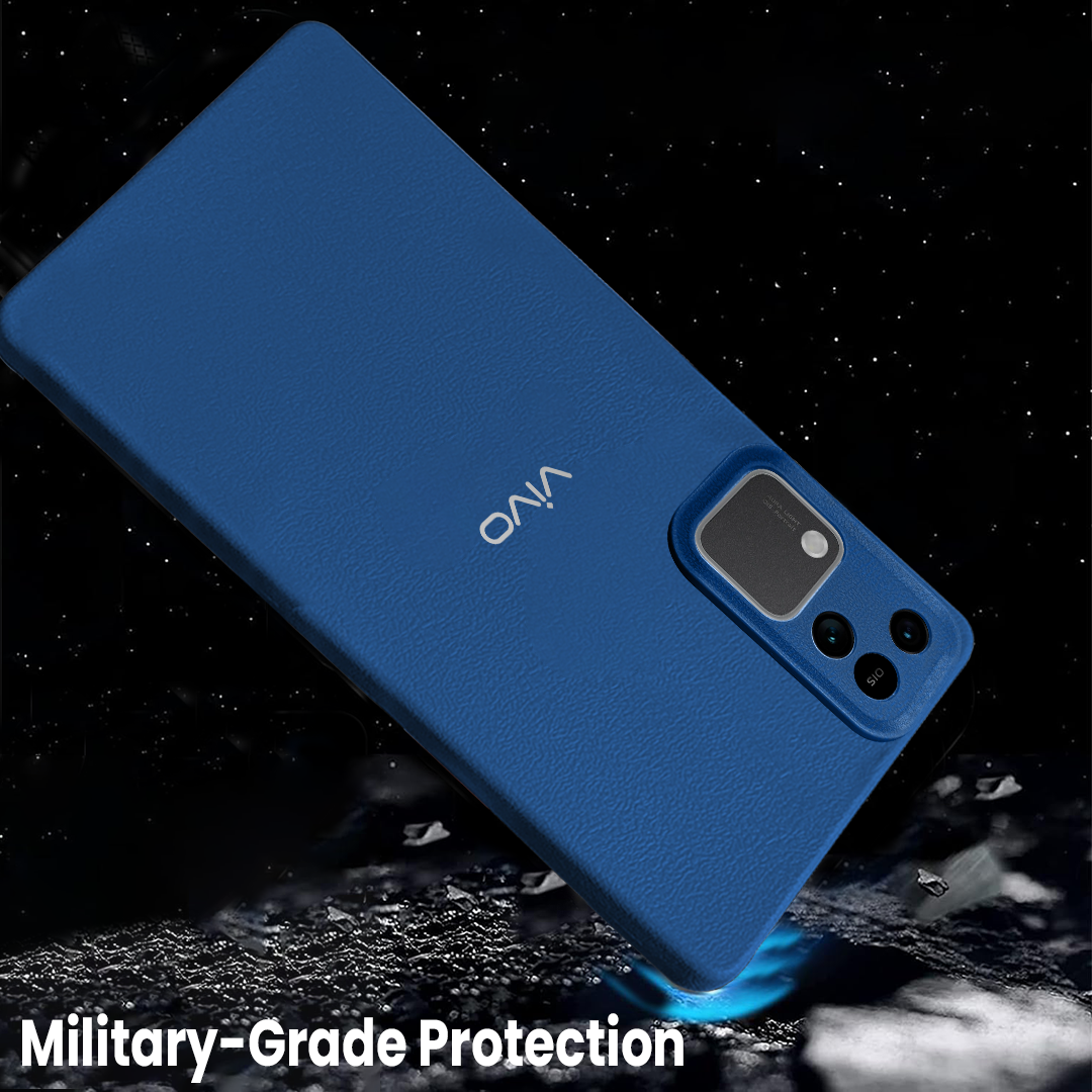 Vivo V30 5G Solid Color Leather Texture Matte Phone Back Case