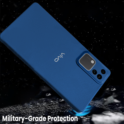Vivo V30 5G Solid Color Leather Texture Matte Phone Back Case