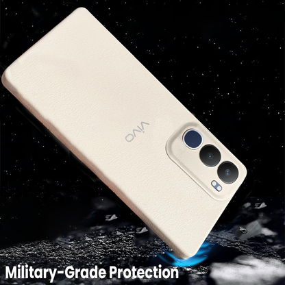 Vivo Y29 5G Solid Color Leather Texture Matte Phone Back Case