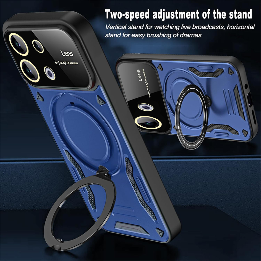 Oppo Reno 13 PRO 5G Heavy Duty Rugged Shockproof Camera Lens Protector Phone Cover with Kickstand