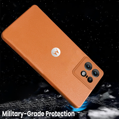 MOTO EDGE 50 PRO 5G Solid Color Leather Texture Matte Phone Back Case
