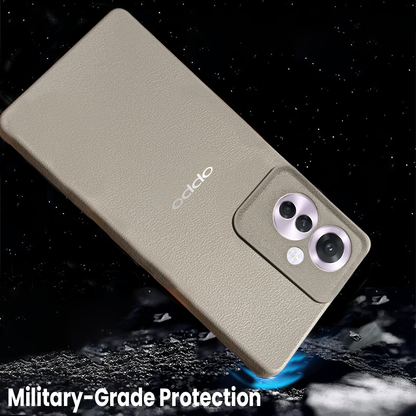 OPPO F25 PRO 5G Solid Color Leather Texture Matte Phone Back Case