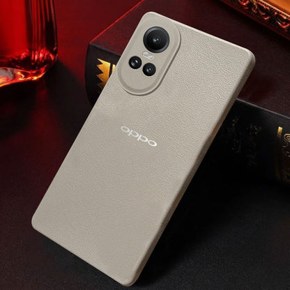 Oppo Reno 10 PRO 5G Solid Color Leather Texture Matte Phone Back Case