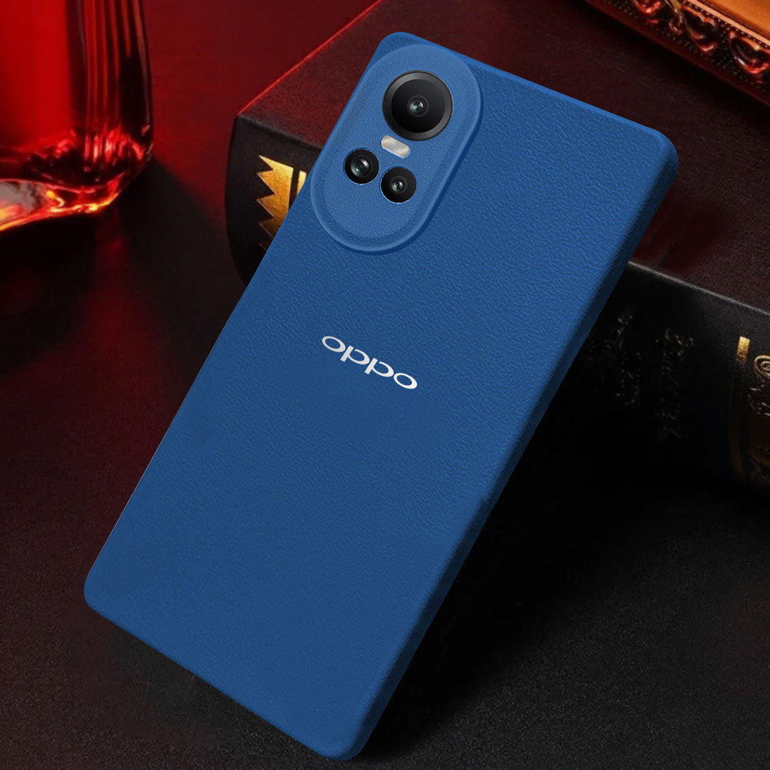 Oppo Reno 10/10 PRO 5G Solid Color Leather Texture Matte Phone Back Case
