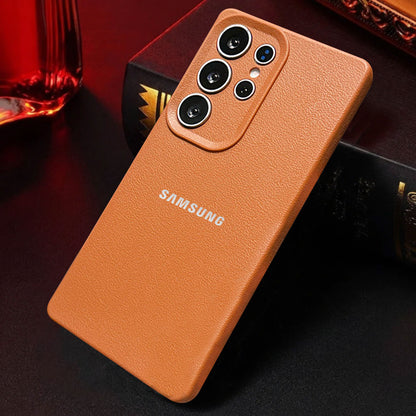 Samsung Galaxy S22 Ultra 5G Solid Color Leather Texture Matte Phone Back Case