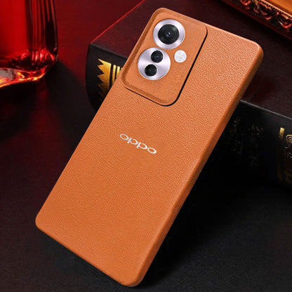 OPPO F25 PRO 5G Solid Color Leather Texture Matte Phone Back Case