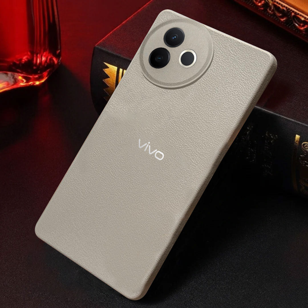 VIVO Y39 5G Solid Color Leather Texture Matte Phone Back Case