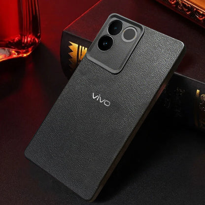 VIVO T2 PRO 5G Solid Color Leather Texture Matte Phone Back Case