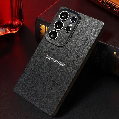 Samsung Galaxy S22 Ultra 5G Solid Color Leather Texture Matte Phone Back Case