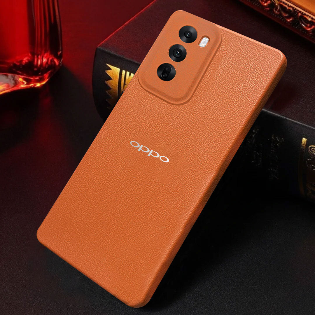 Oppo Reno 12/12 PRO 5G Solid Color Leather Texture Matte Phone Back Case