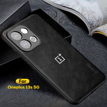 ONEPLUS 13s 5G Business Style PU LEATHER PROTECTIVE BACK CASE WITH CAMERA PROTECTION