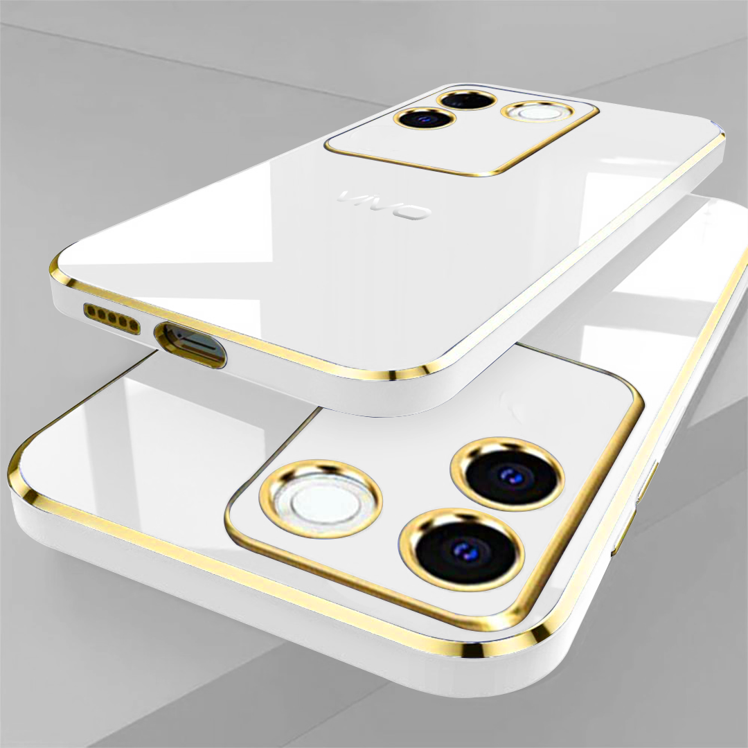 VIVO T2 PRO 5G ULTRA-SHINE GOLD ELECTROPLATED LUXURIOUS  BACK CASE WITH CAMERA PROTECTION