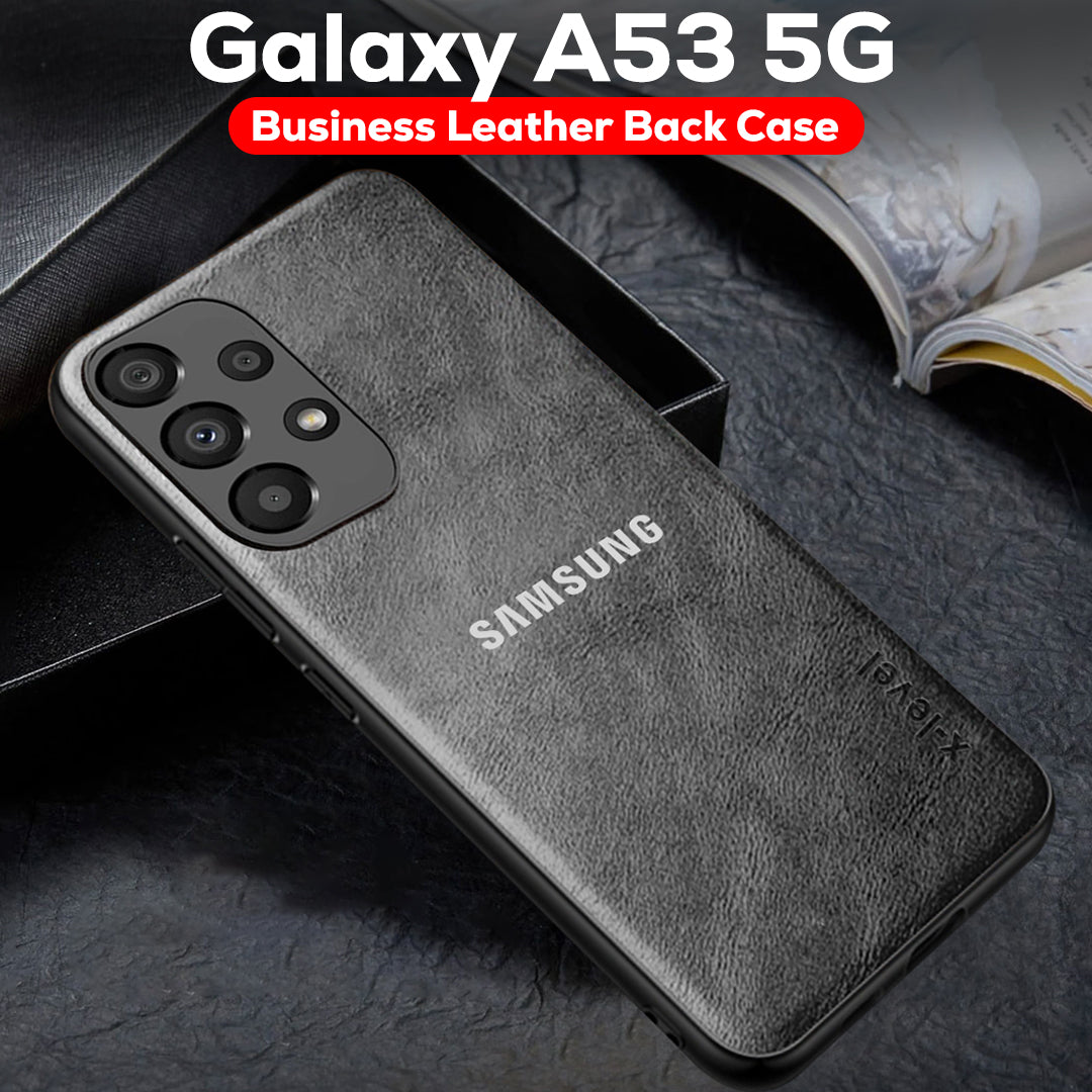 GALAXY A53 5G  Business Style PU LEATHER PROTECTIVE BACK CASE WITH CAMERA PROTECTION