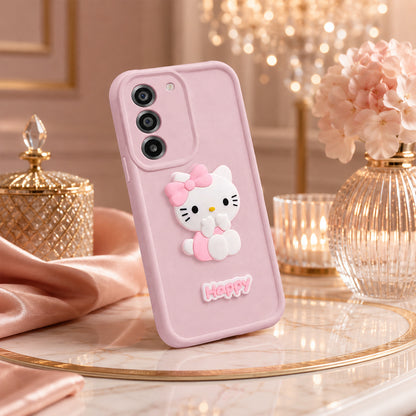 Samsung Galaxy S21 FE 5G Soft Silicone 3D Hello Kitty character design Back Case with Camera Protection