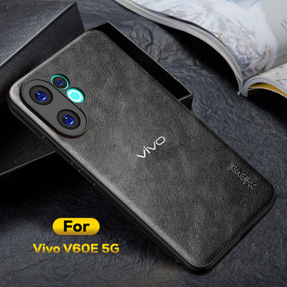 VIVO V60E 5G  Business Style PU LEATHER PROTECTIVE BACK CASE WITH CAMERA PROTECTION