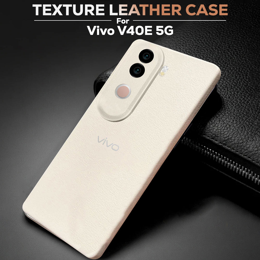 Vivo V40e 5G Solid Color Leather Texture Matte Phone Back Case