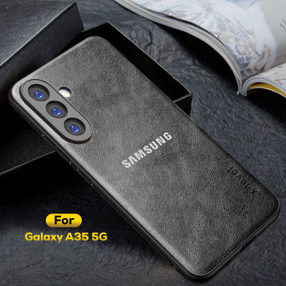 SAMSUNG GALAXY A35 5G  Business Style PU LEATHER PROTECTIVE BACK CASE WITH CAMERA PROTECTION