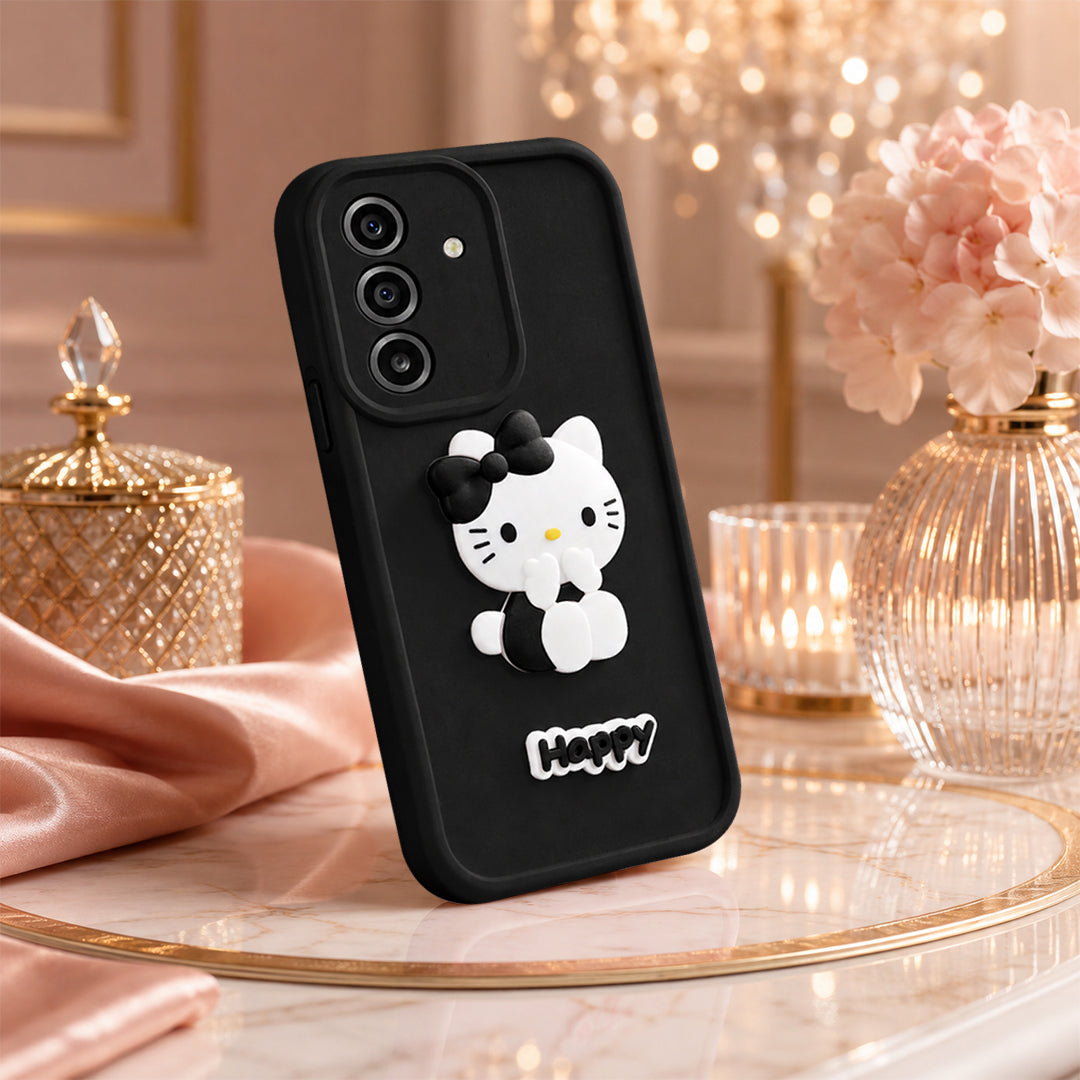 Samsung Galaxy S23 FE 5G Soft Silicone 3D Hello Kitty character design Back Case with Camera Protection