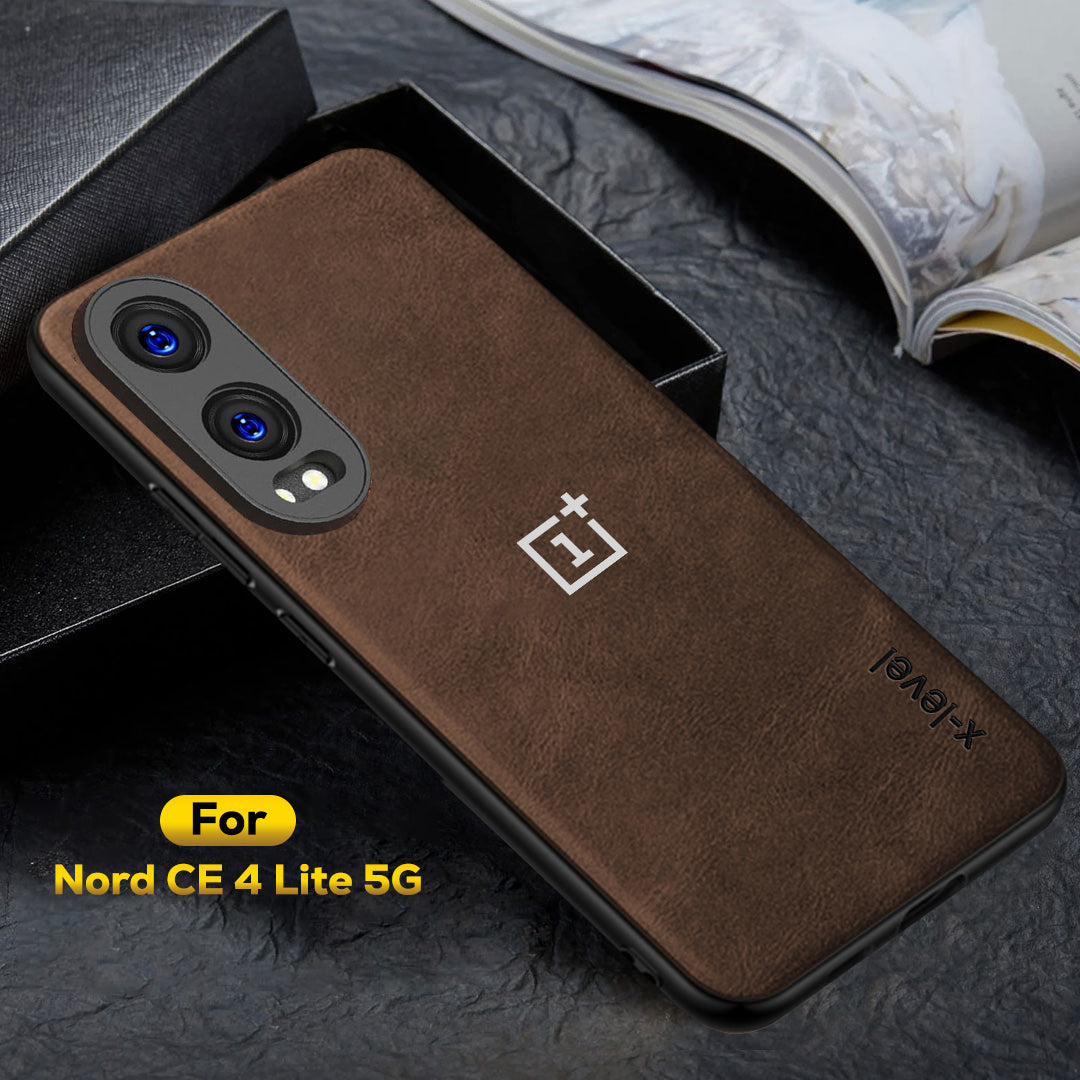 ONEPLUS NORD CE4 LITE 5G Business Style PU LEATHER PROTECTIVE BACK CASE WITH CAMERA PROTECTION