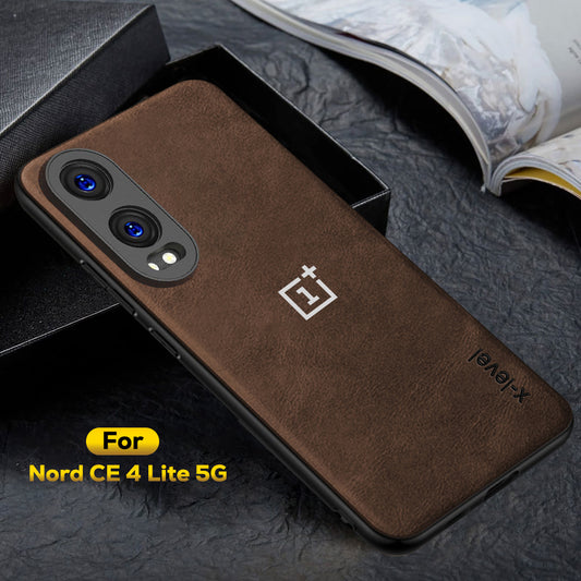 ONEPLUS NORD CE4 LITE 5G Business Style PU LEATHER PROTECTIVE BACK CASE WITH CAMERA PROTECTION