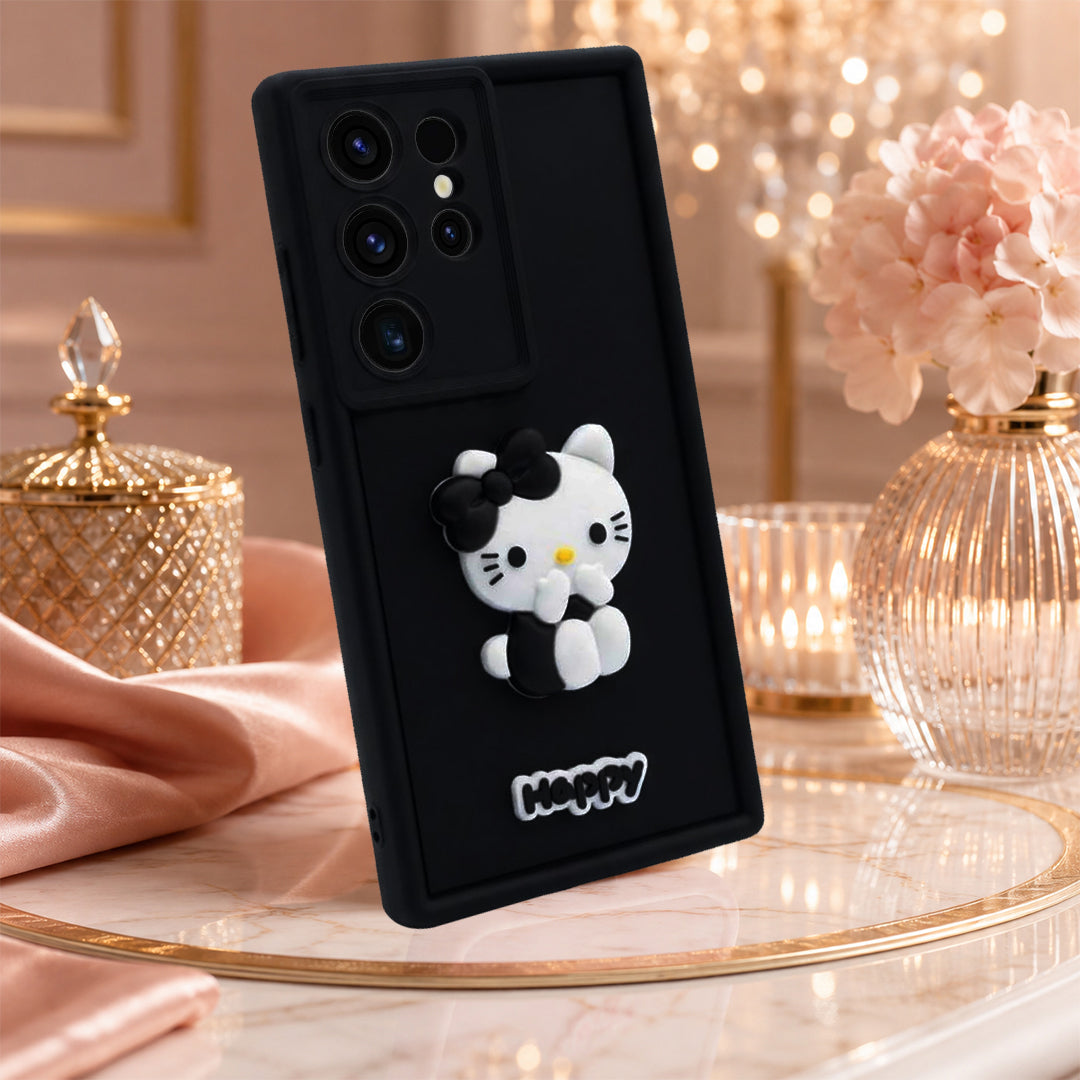Samsung Galaxy S26 ULTRA 5G Soft Silicone 3D Hello Kitty character design Back Case with Camera Protection