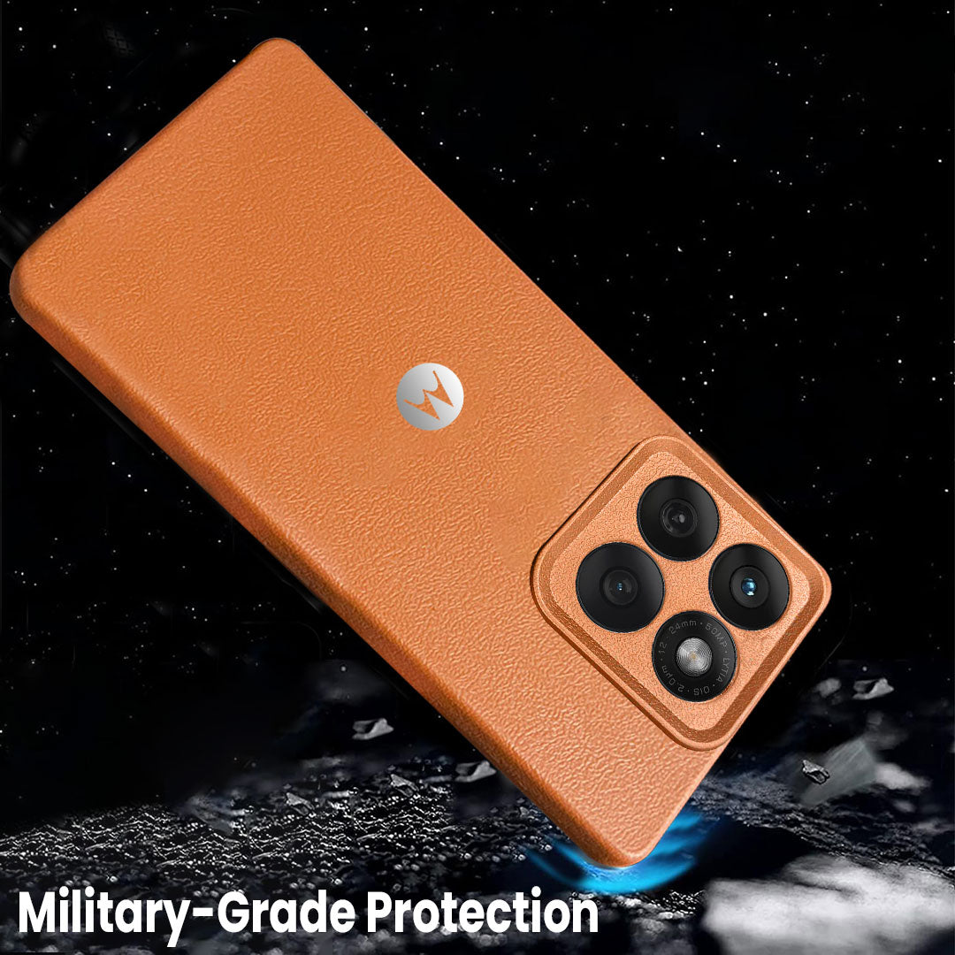 Motorola Edge 60 Fusion 5G Solid Color Leather Texture Matte Phone Back Case