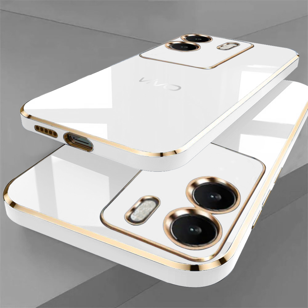 VIVO V29E 5G ULTRA-SHINE GOLD ELECTROPLATED LUXURIOUS  BACK CASE WITH CAMERA PROTECTION