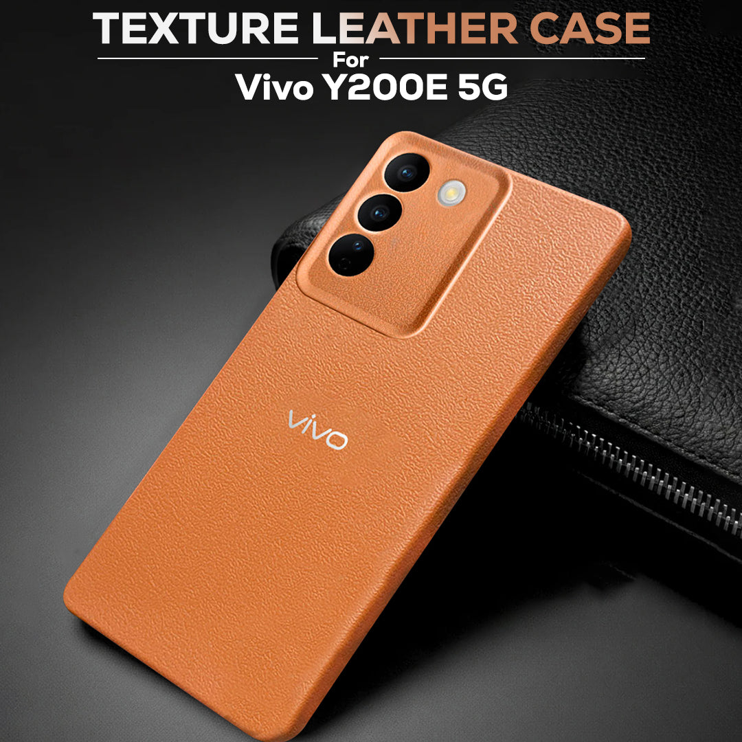 VIVO Y200e 5G Solid Color Leather Texture Matte Phone Back Case