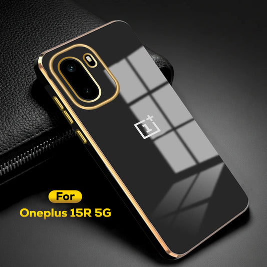 ONEPLUS 15R 5G ULTRA-SHINE GOLD ELECTROPLATED LUXURIOUS  BACK CASE WITH CAMERA PROTECTION