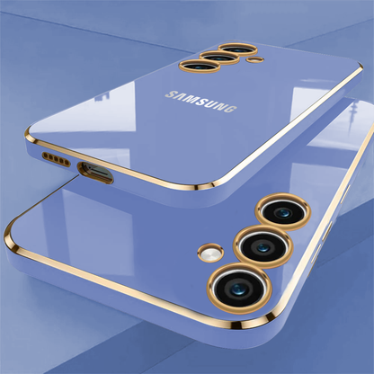 GALAXY A35 5G ULTRA-SHINE GOLD ELECTROPLATED LUXURIOUS  BACK CASE WITH CAMERA PROTECTION
