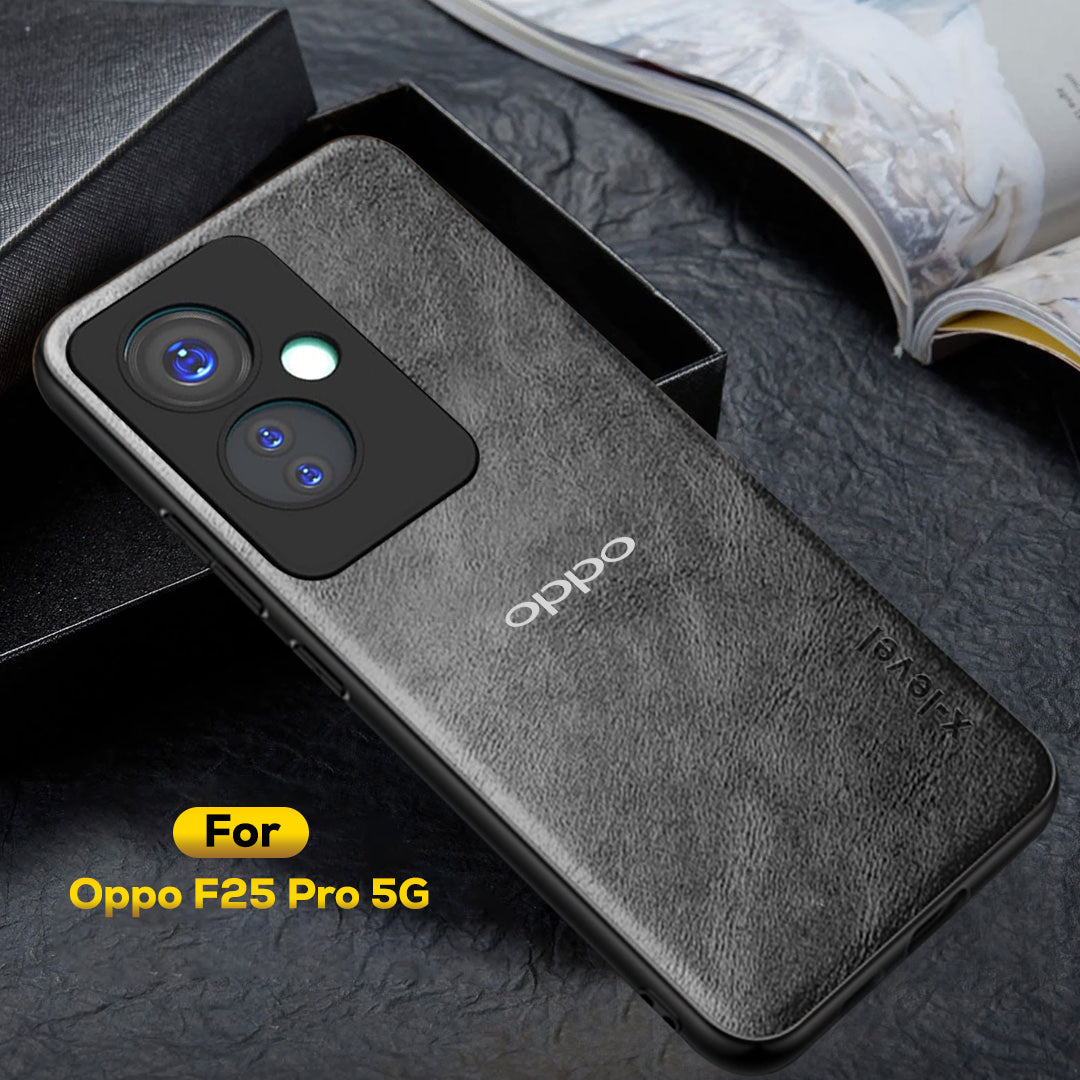 OPPO F25 Pro 5G Business Style PU LEATHER PROTECTIVE BACK CASE WITH CAMERA PROTECTION
