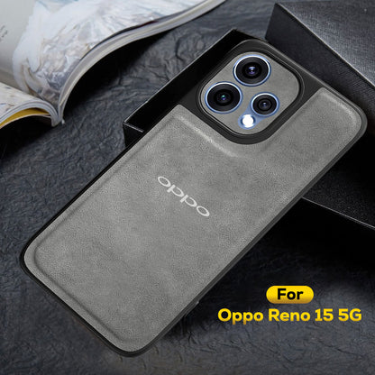 OPPO RENO 15 5G Silicone Leather Back Cover - High Quality Protective Camera Lens Shield Case