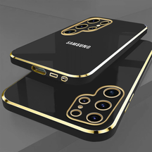 GALAXY S23/S24 ULTRA 5G ULTRA-SHINE GOLD ELECTROPLATED LUXURIOUS  BACK CASE WITH CAMERA PROTECTION