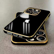 IPHONE 12 PRO MAX ULTRA-SHINE GOLD ELECTROPLATED LUXURIOUS BACK CASE WITH CAMERA PROTECTION