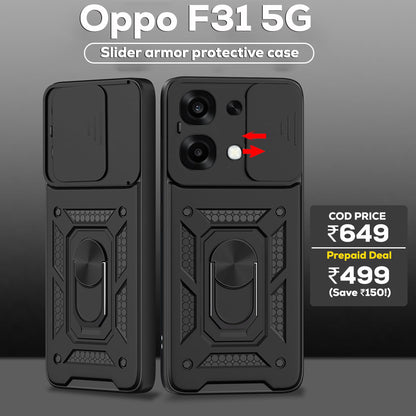 Oppo F31 5G Armor Military-grade Case With Sliding Camera Cover & 360 Kickstand