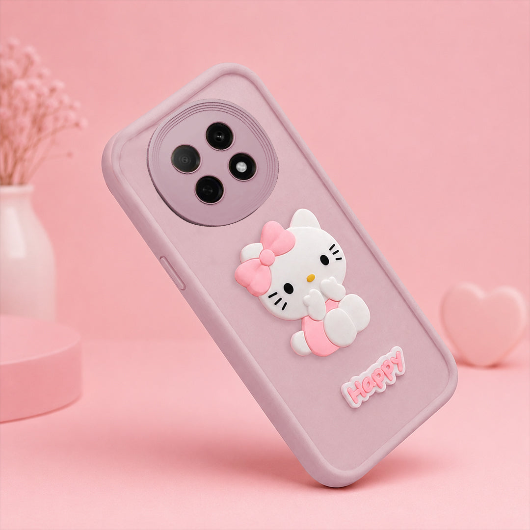 OPPO F29 PRO 5G Soft Silicone 3D Hello Kitty character design Back Case with Camera Protection