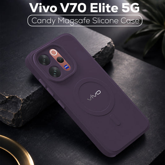 VIVO V70 ELITE 5G Candy Silicone Luxury Matte Back Cover with Camera  Protection