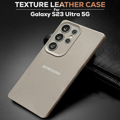 Samsung Galaxy S23 Ultra 5G Solid Color Leather Texture Matte Phone Back Case