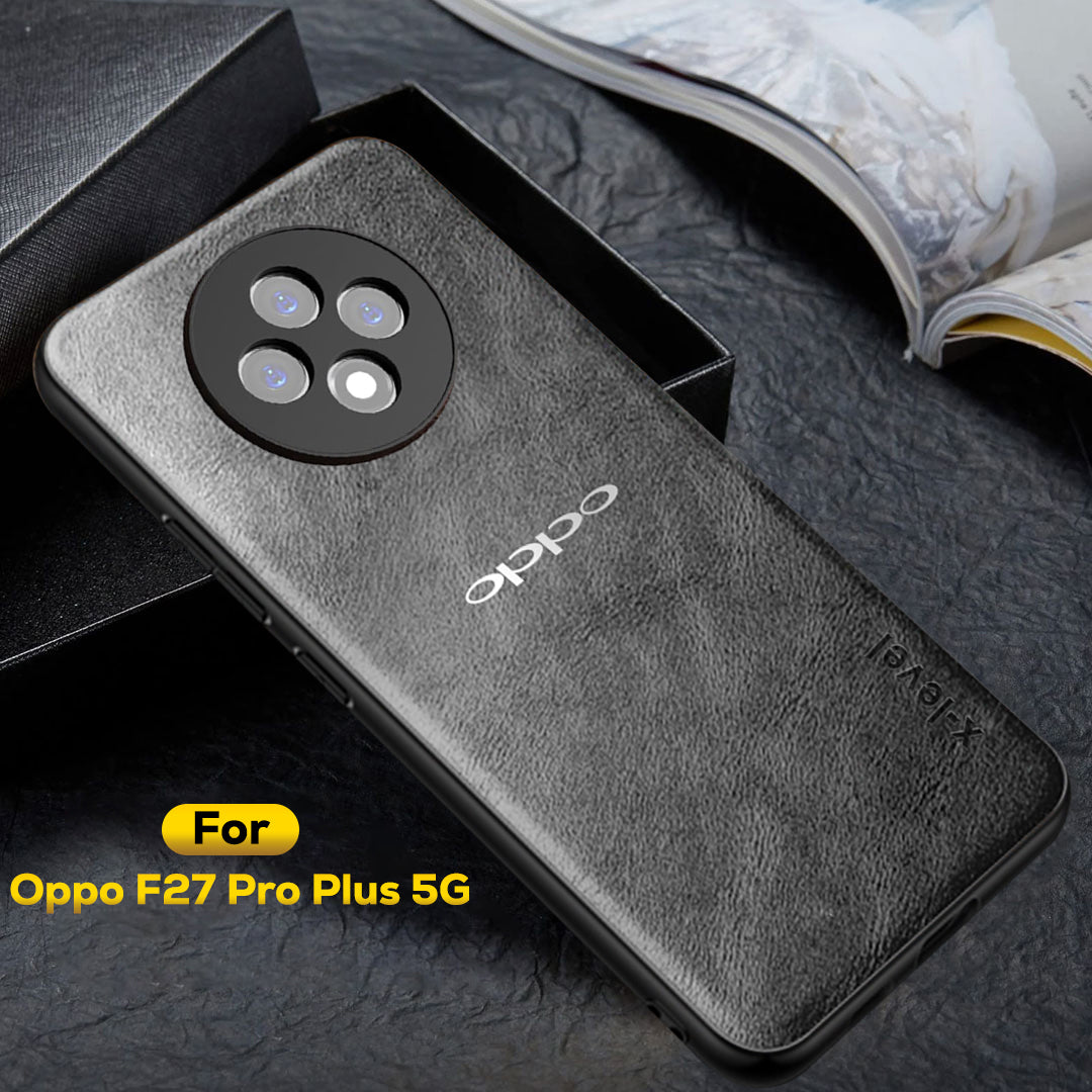 OPPO F27 PRO PLUS 5G Business Style PU LEATHER PROTECTIVE BACK CASE WITH CAMERA PROTECTION