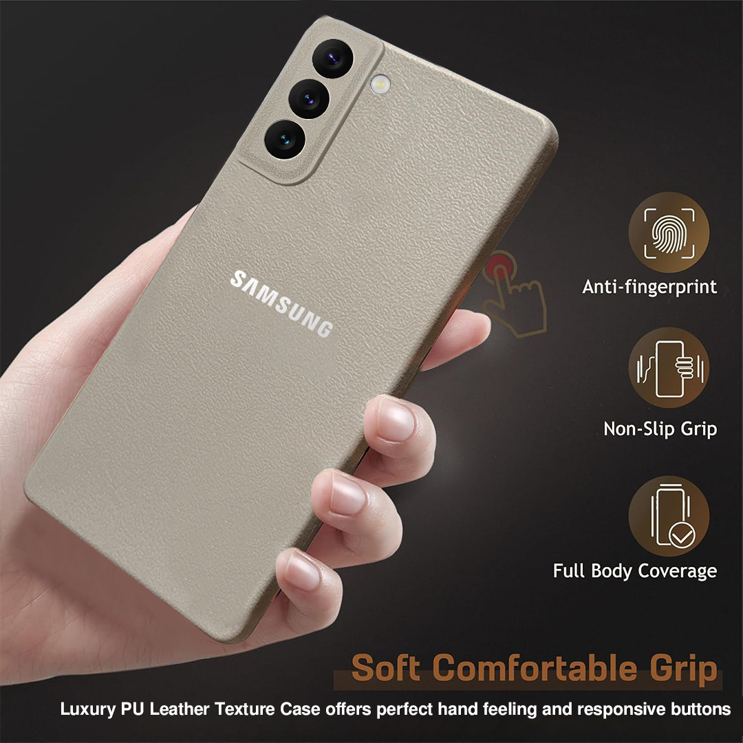 Samsung Galaxy S22 5G Solid Color Leather Texture Matte Phone Back Case