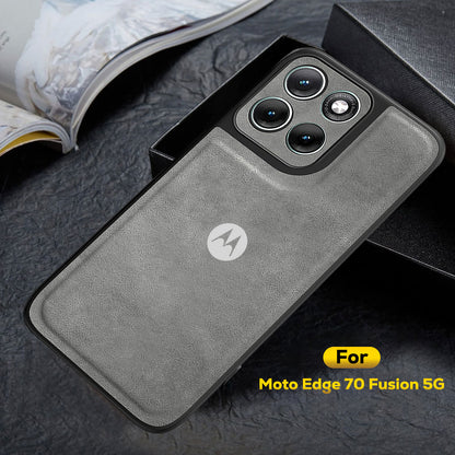 MOTOROLA EDGE 70 FUSION 5G Silicone Leather Back Cover - High Quality Protective Camera Lens Shield Case
