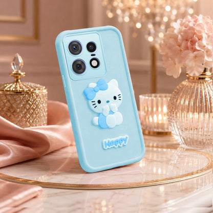 MOTOROLA EDGE 50 PRO 5G Soft Silicone 3D Hello Kitty character design Back Case with Camera Protection