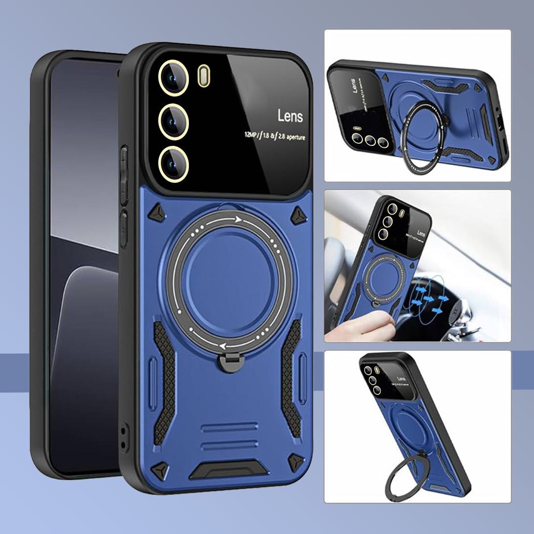 Oppo Reno 12 5G Heavy Duty Rugged Shockproof Camera Lens Protector Phone Cover with Kickstand