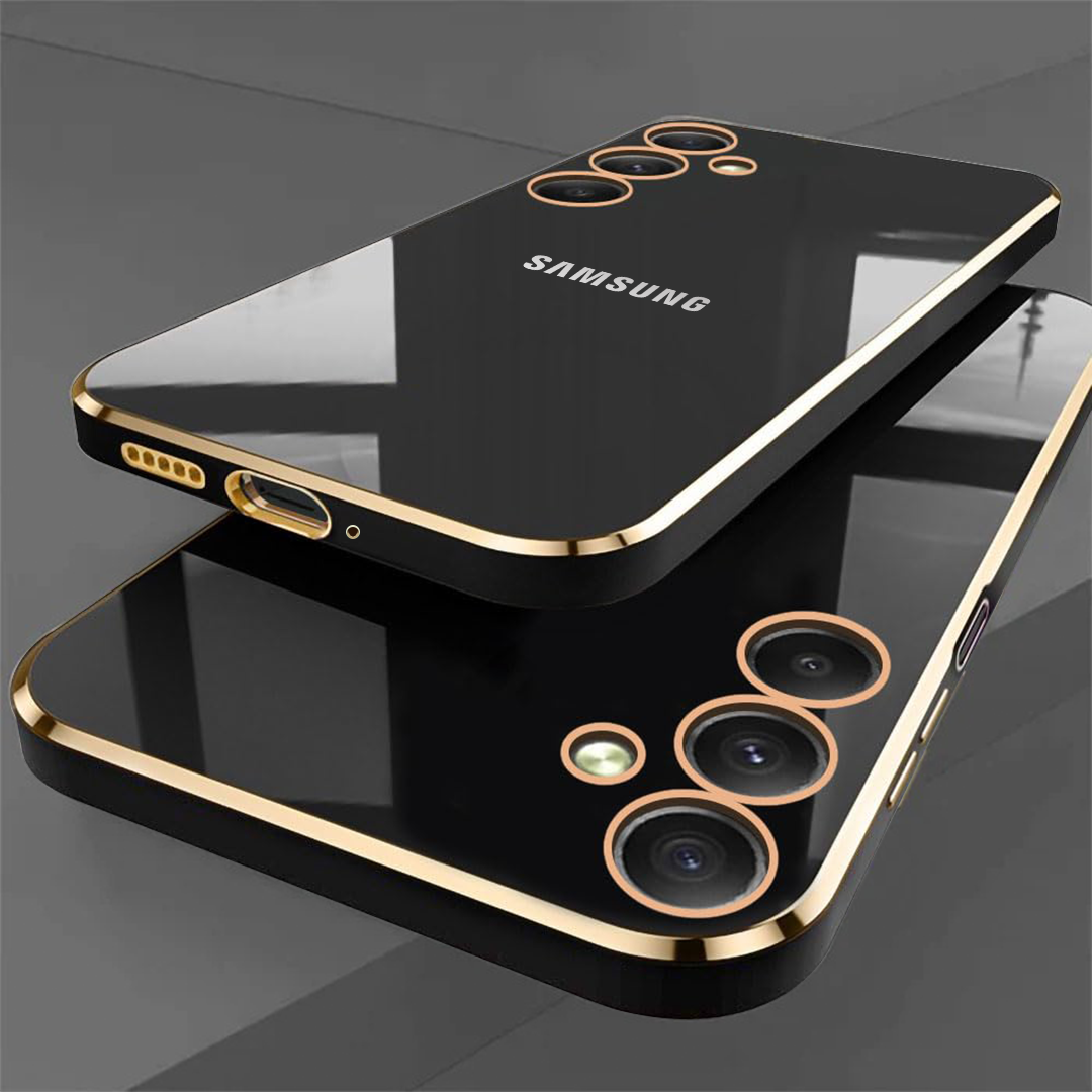 GALAXY A16 5G ULTRA-SHINE GOLD ELECTROPLATED LUXURIOUS  BACK CASE WITH CAMERA PROTECTION