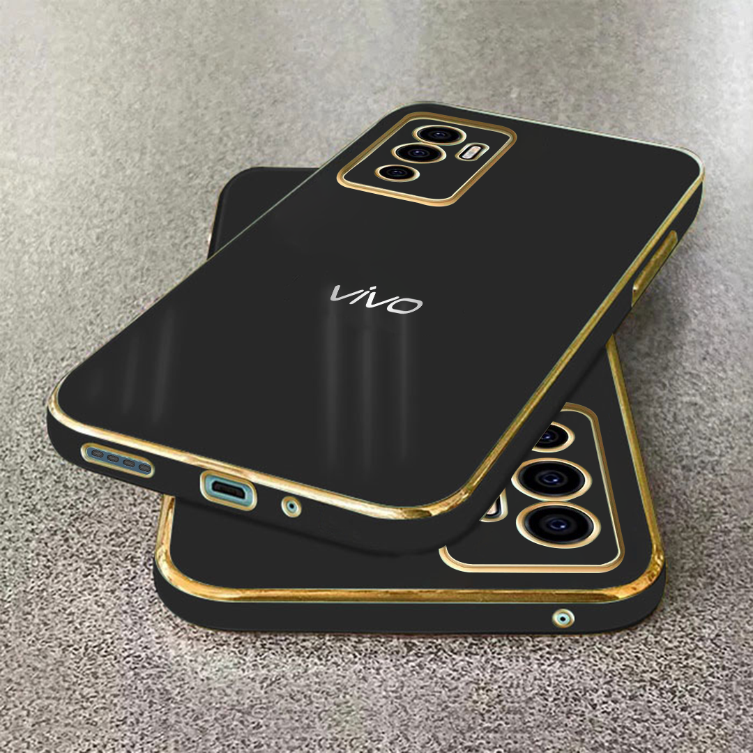 VIVO V23e 5G ULTRA-SHINE GOLD ELECTROPLATED LUXURIOUS  BACK CASE WITH CAMERA PROTECTION