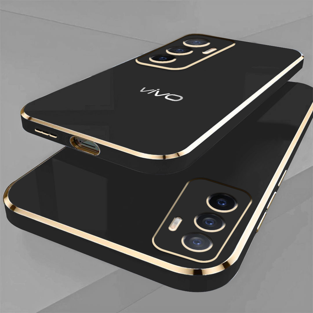 VIVO V23e 5G ULTRA-SHINE GOLD ELECTROPLATED LUXURIOUS  BACK CASE WITH CAMERA PROTECTION