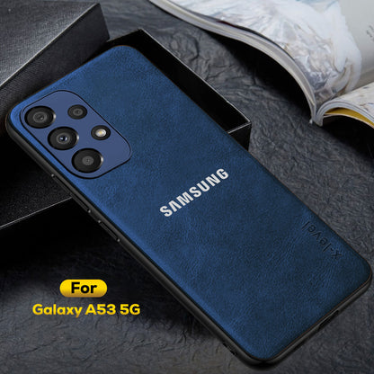 GALAXY A53 5G  Business Style PU LEATHER PROTECTIVE BACK CASE WITH CAMERA PROTECTION