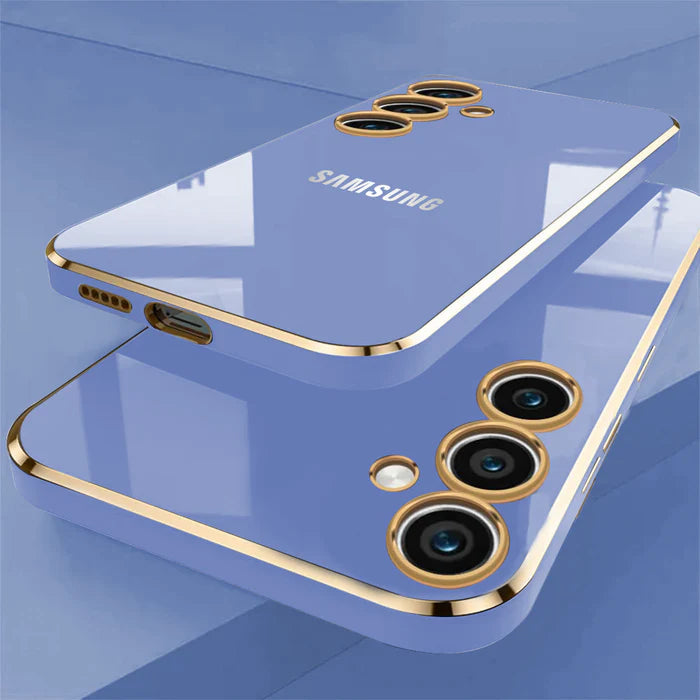 GALAXY A35/A55 5G ULTRA-SHINE GOLD ELECTROPLATED LUXURIOUS  BACK CASE WITH CAMERA PROTECTION