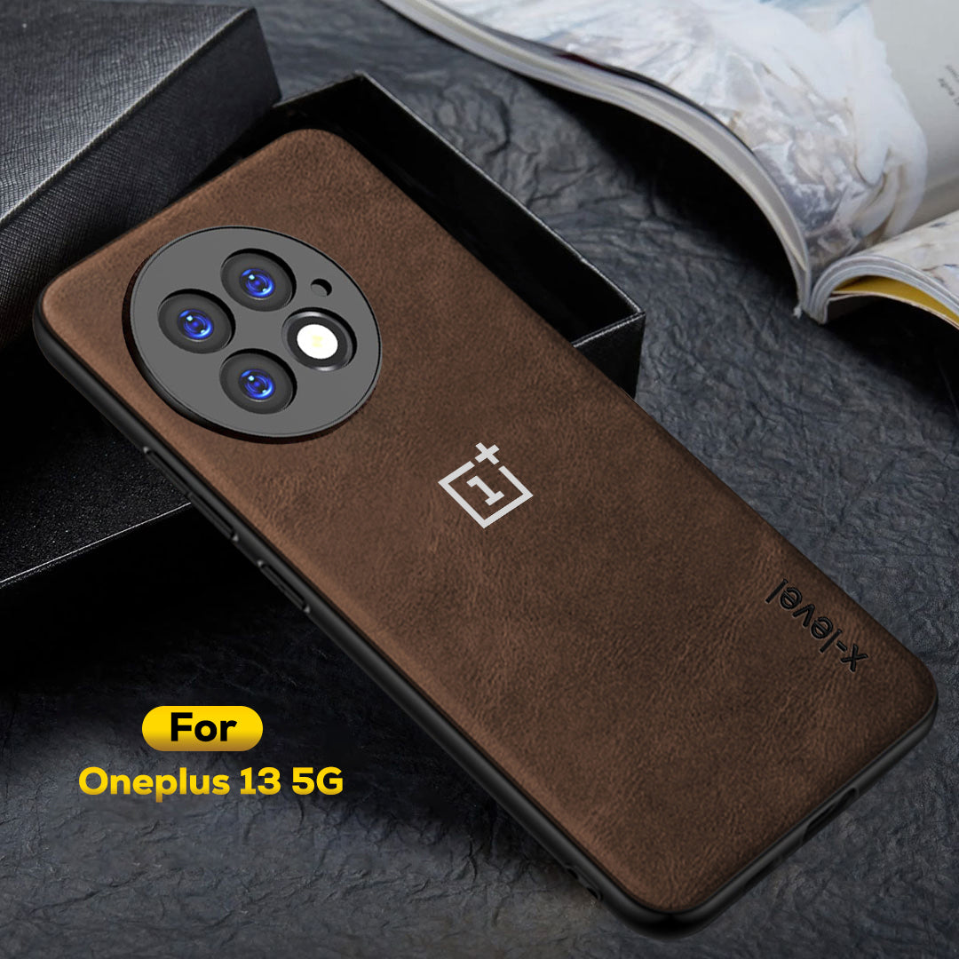 ONEPLUS 13 5G Business Style PU LEATHER PROTECTIVE BACK CASE WITH CAMERA PROTECTION