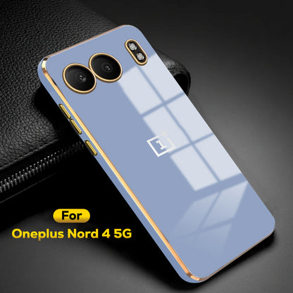 ONEPLUS NORD 4 5G ULTRA-SHINE GOLD ELECTROPLATED LUXURIOUS  BACK CASE WITH CAMERA PROTECTION